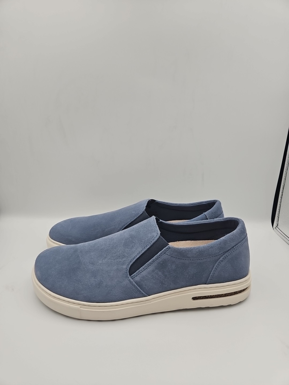 Birkenstock Men’s Slip-On Loafers in Slate Blue